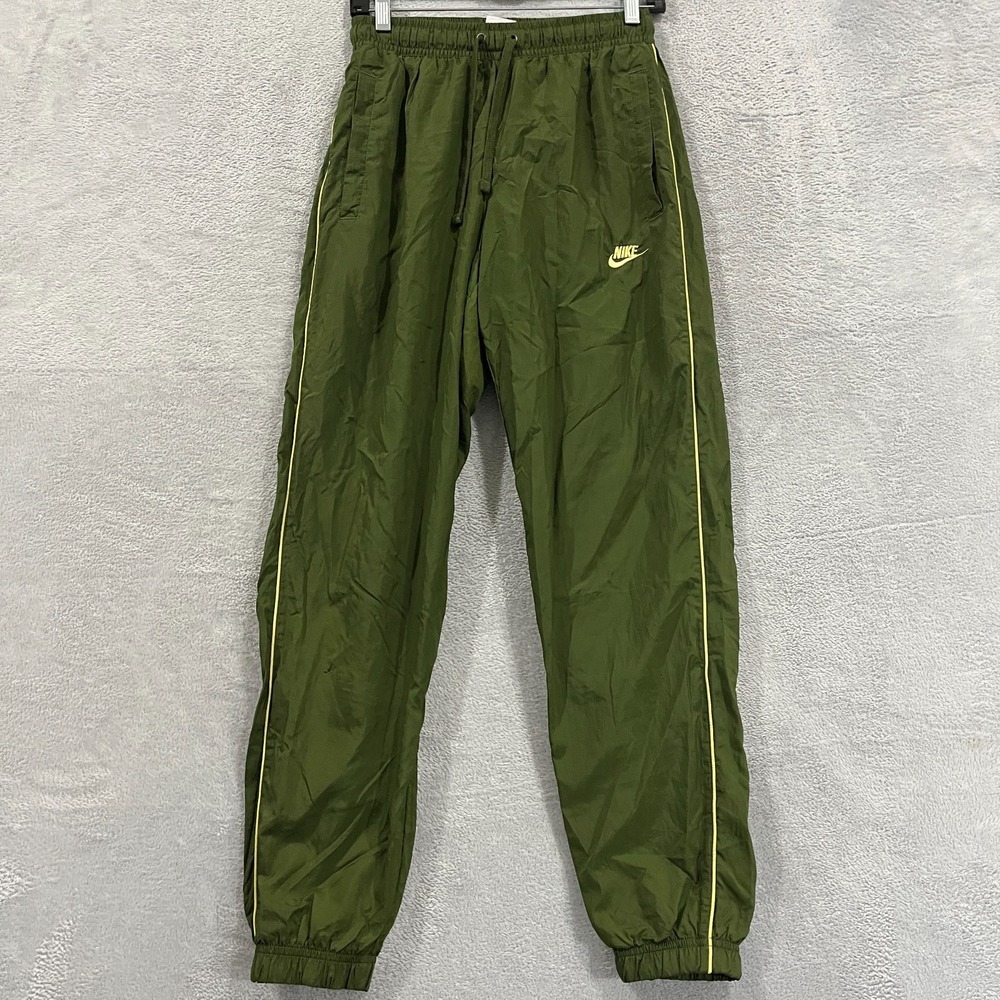 Nike Track‎ Pants Men's S Nylon Army Green Sportswear Core DD5219-326 Y2K